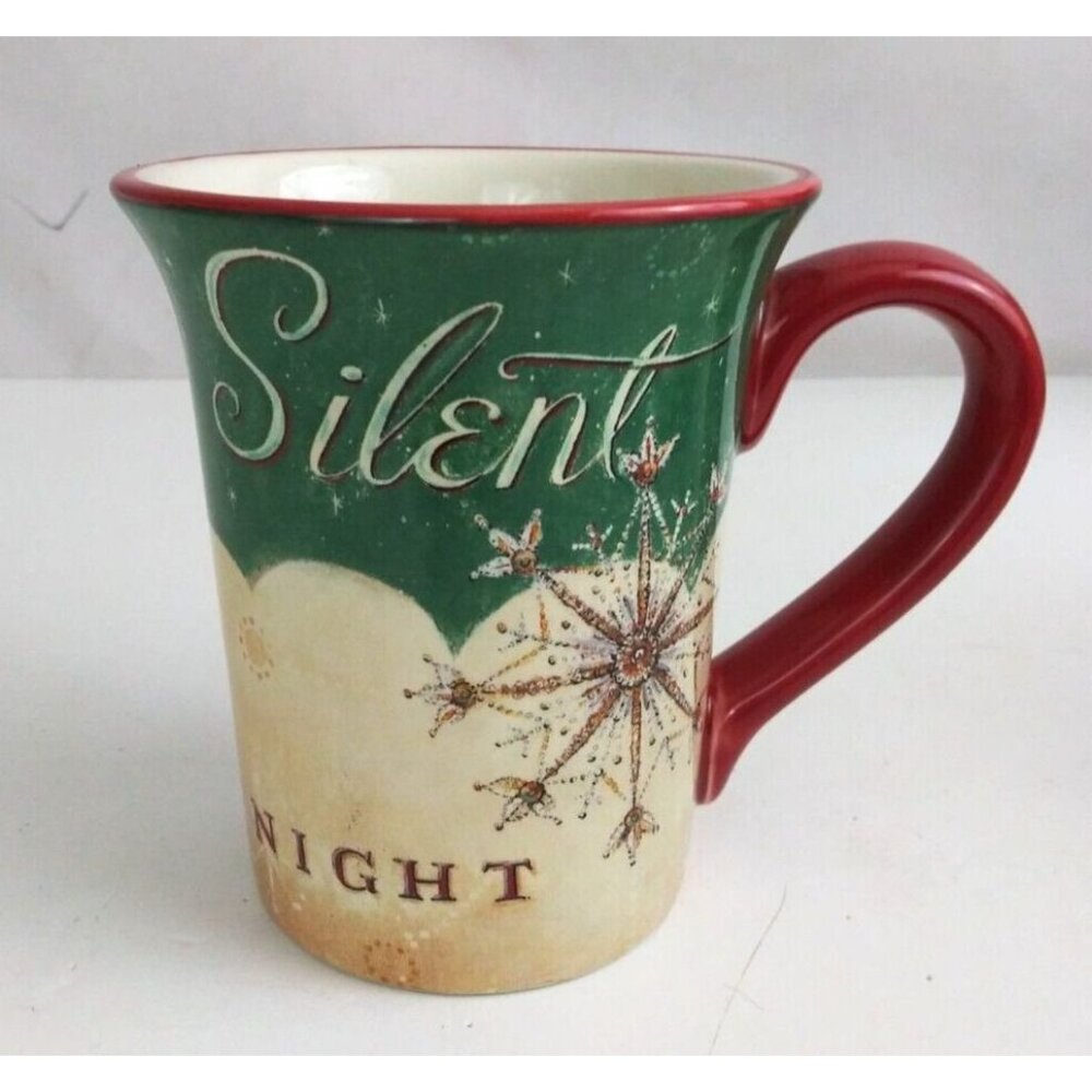 Certified International Angela Staehling Silent Night Christmas Coffee Cup 4.5"